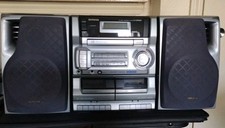 VTG AIWA CD Dual Cassette Radio Stereo System BoomBox Speakers CA-DW635