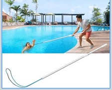 12FT Swimming Pool Safety Hook, Life Saving Pole Aluminum Telescopic