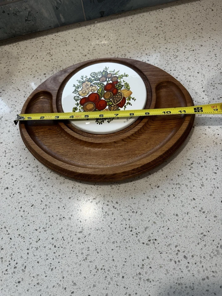 Bandeja galleta queso Goodwood Spice of Life años 70 de colección tablero cúpula/cuchillo de vidrio sin usar Foto 2 de 4