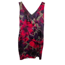 Makalu Fashion House Floral Sheath Dress EU 40 US 8 Sleeveless V Neck Cocktail