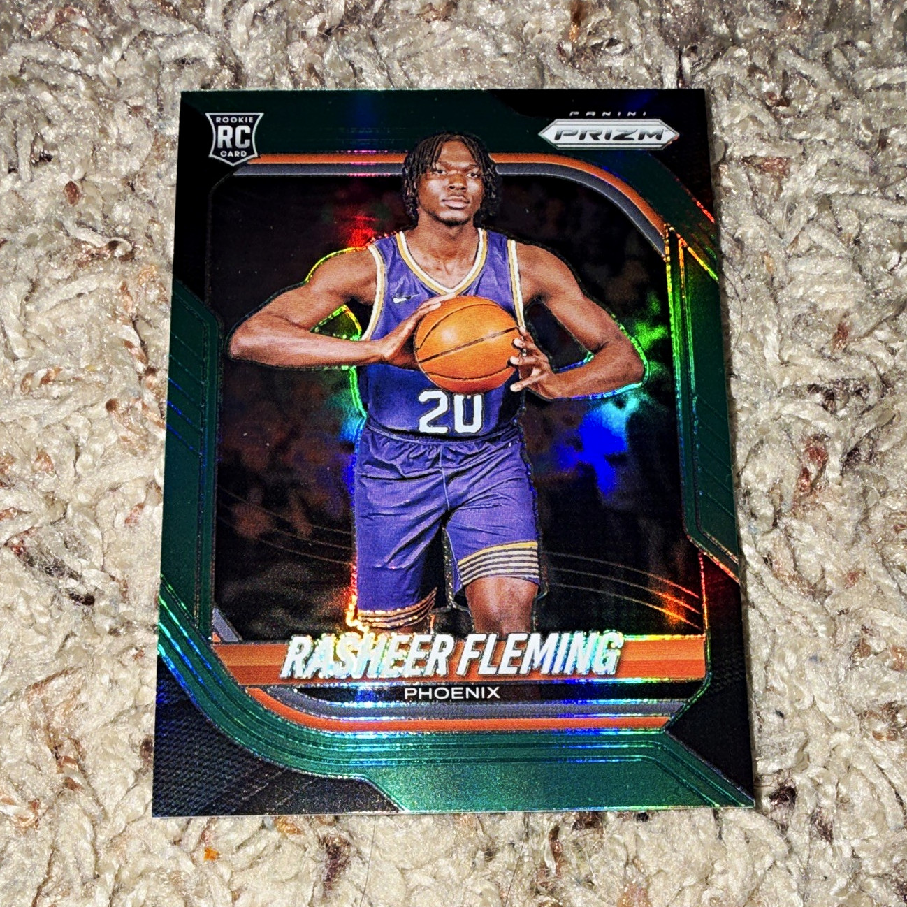 2025-26 Panini Prizm Rasheer Fleming Phoenix Suns RC Green #22