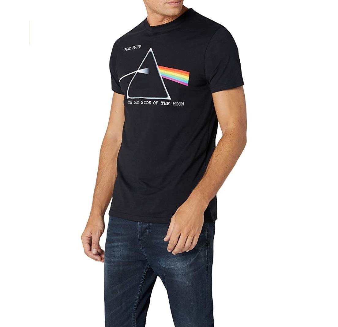 Pink Floyd Men's DSOTM Courier Short Sleeve T-Shirt M Black