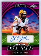 2025 Leaf Football Nation Cole Payton Auto 2/6 NA-CP1 A New Dawn Bison