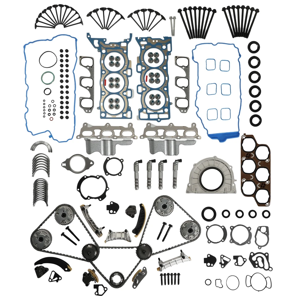 Kit de cadena de distribución con VVT, cojinete, juego de juntas de culata para Buick Cadillac CTS 2,8 3,6 L Foto 4 de 4