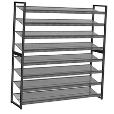 Shoe Rack, Large Metal Shoe Organizer,Max Holds 50 Pairs,Shoe 8 Tier Black