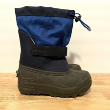 Columbia Powderbug Plus II Boots Children s Boy s Sz 13 Blue Winter Snow