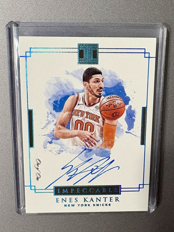2018-19 Panini Impeccable Enes Kanter Star Auto Autograph Platinum 1/1
