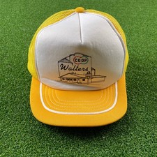 Vintage J.F. Beaver Co-op Walters Yellow Trucker Snapback Hat OS