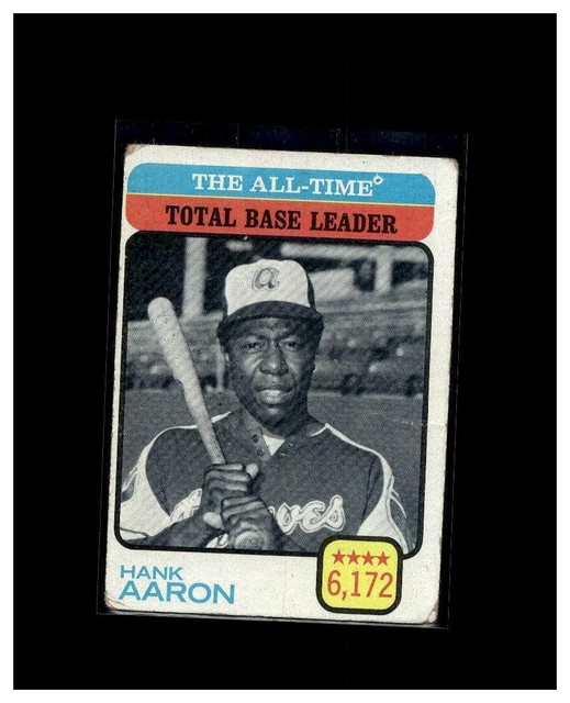 1973 Topps - All-Time Leaders Hank Aaron #473 Low Grade (crease)