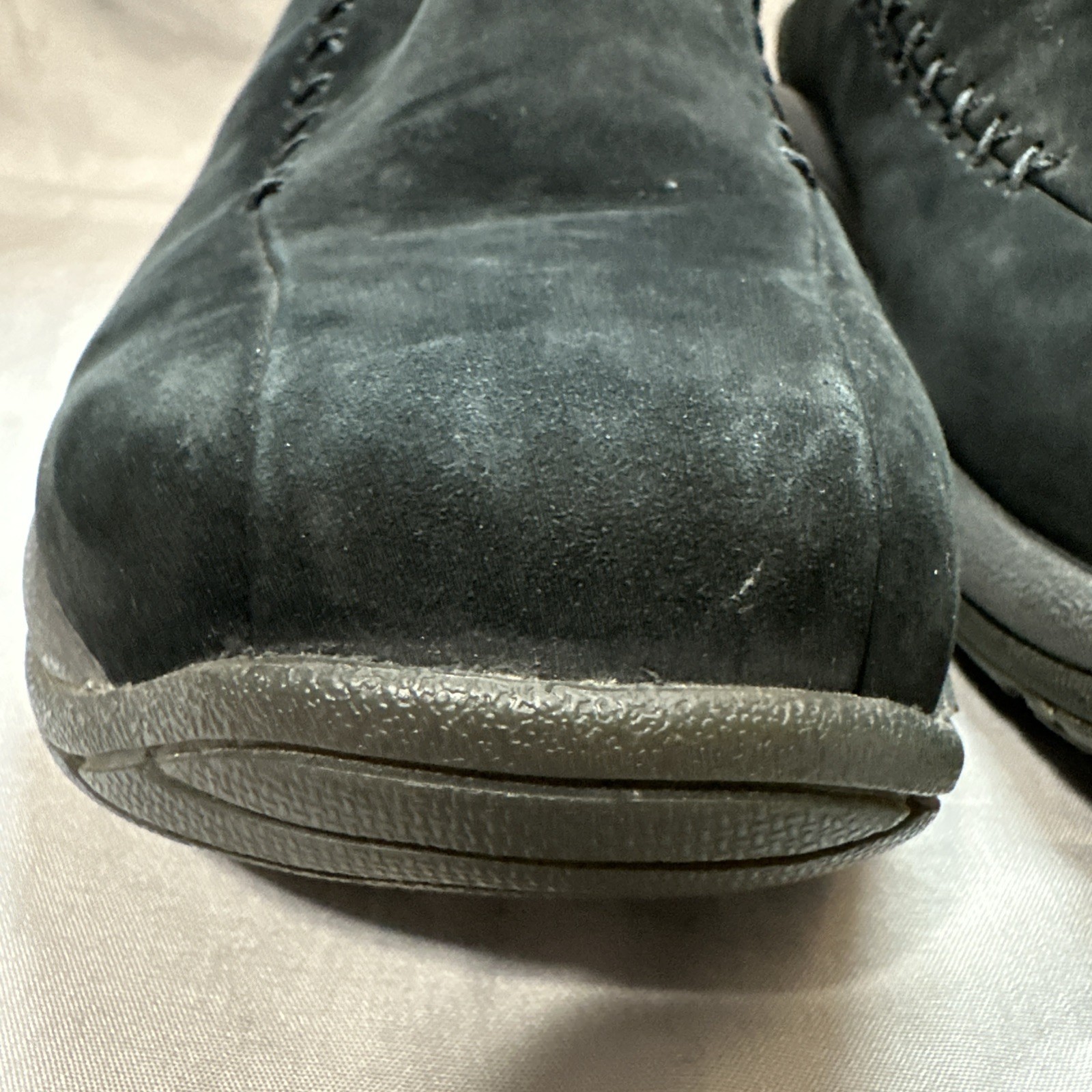 Scarpe Merrell donna 10 mocassini slip on neri scamosciati primo cucitura moc comodi