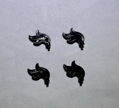 Lego Lot Of 4 Black Feathers Feather Hat Minifigure New City Knights Castle