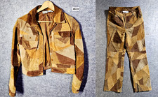 Vintage Patch Work Leather Jacket and Pants Size 8, Newport News Easy Style