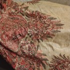 Pashmina 55% Cashmere 45% Silk Wrap Shawl Scarf Red and Gold 66” x 27” — photo 3