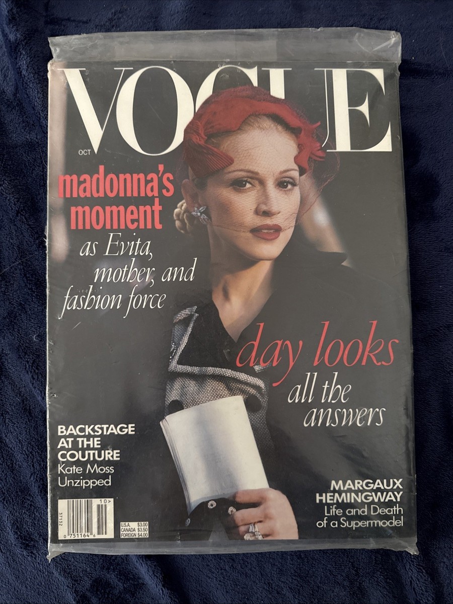 Vogue Magazine October 1996 Madonna No Label Newstand barcode In