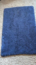 Excellent HOME DYNAMIX Navy Blue Microfiber Rug 34 x 21"