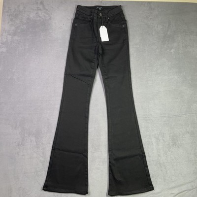 Universal Standard Flare Sava High Rise Jeans Womens 00 Black Stretch NWT FLAW