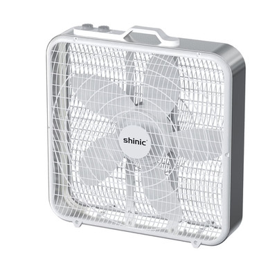20'' Box Fan with Thermostat, 3 Quiet Speeds,Powerful Airflow, Lightweight Box W