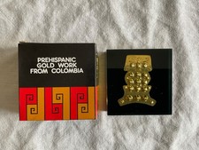 NEW Prehispanic Handmade Gold Work From Colombia Paperweight Buho OP 5