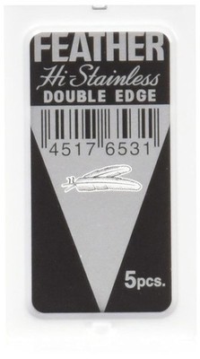 Jatai Feather Stainless Steel Double-Edge Blades - 5 ct 5 Count (Pack of 1)