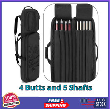4X5 Pool Cue Case, Billiard Stick Carrying Case Holds 4 Butts and 5 Shafts