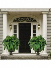 2 Pack Artificial Large Boston Fern Plant Wall Hanging Decoration Home Decor