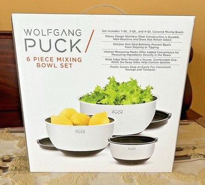 Wolfgang Puck 6 Piece Stainless Steel Mixing Bowl Set - NEW SEALED