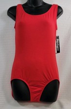 Body Wrappers Scarlet Tank Leotard Ballet Cut Open Back Sz. Adults XL