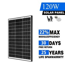 120W 12Volt Watt Mono Solar Panel for Off Grid RV Caravan boat shed Trailer Van