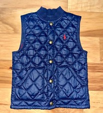 RALPH LAUREN BOYS NAVY BLUE QUILTED VEST SIZE 4 EXCELLENT COND LD6 WORN ONCE