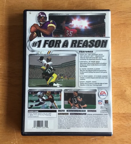 Videojuego de fútbol americano Madden NFL 2002 PlayStation 2 PS2 CIB completo probado - Imagen 3 de 3