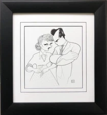 Al Hirschfeld "I Love Lucy" CUSTOM FRAMED ART Celebrity Lucille Ball Ricky Desi
