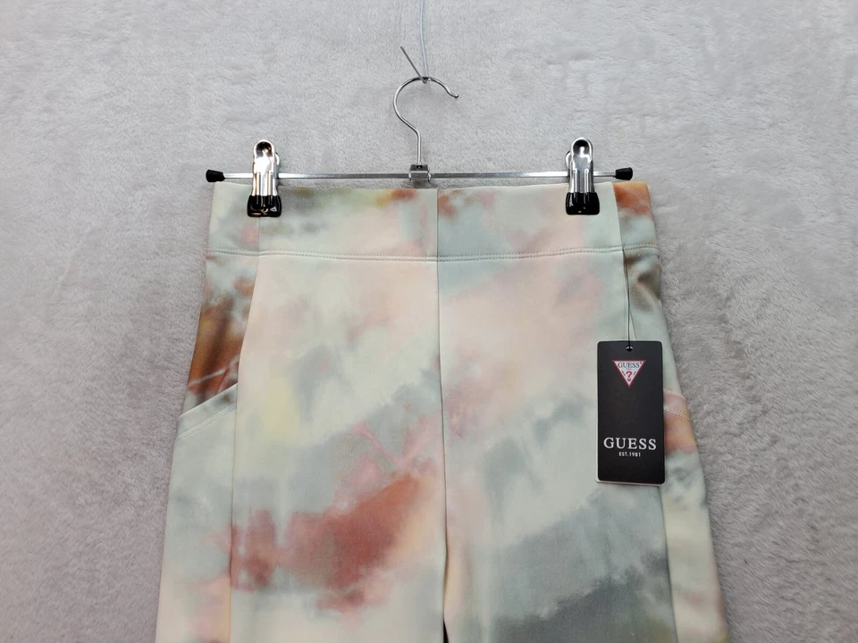 Pantalones Cortos de Motociclista GUESS Para Mujer XS Multi Perla Ahumada Estampado Tie Dye Bolsillos de Poliéster Foto 4 de 4