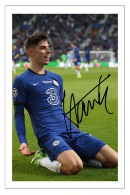 KAI HAVERTZ Signed Autograph PHOTO 12X8 Signature Print CHELSEA