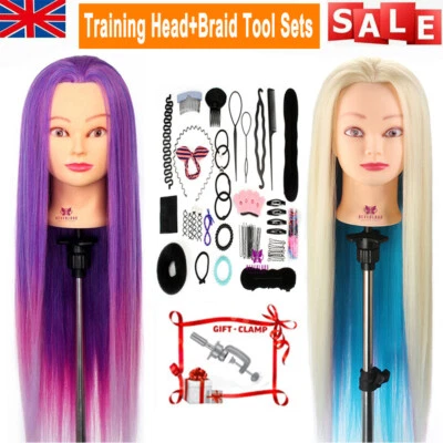NEVERLAND BEAUTY & HEALTHY Salon Training Head Practice Hairdressing Styling Mannequin Doll&Braid Set&Clamp