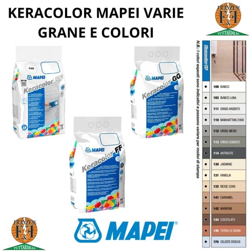 STUCCO PER FUGHE KERACOLOR DA 5 KG MAPEI FUGANTE PIASTRELLE GG/FF VARI COLORI