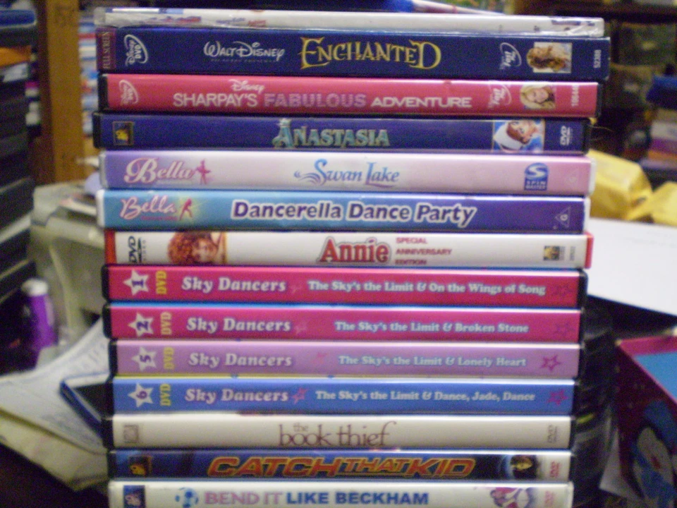(22) Childrens Girls DVD Lot: (4) Disney Annie Anastasia Book Thief Bratz & MORE - Image 2 of 3