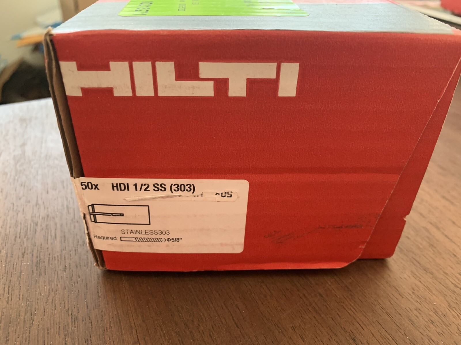 Box of 50 Hilti 336432 HDI 1/2" SS Stainless Steel (303) flush DropIn