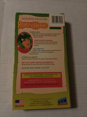 Enchanted Collection - Robin Hood - Cartoon In Color - VHS - HTF