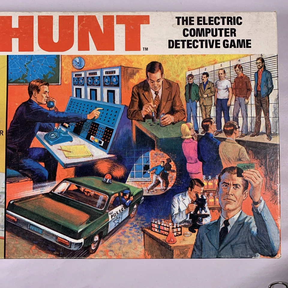 Vintage Manhunt Computer Detective Board Game by Milton Bradley Complete - 1972 - Image 4 of 4