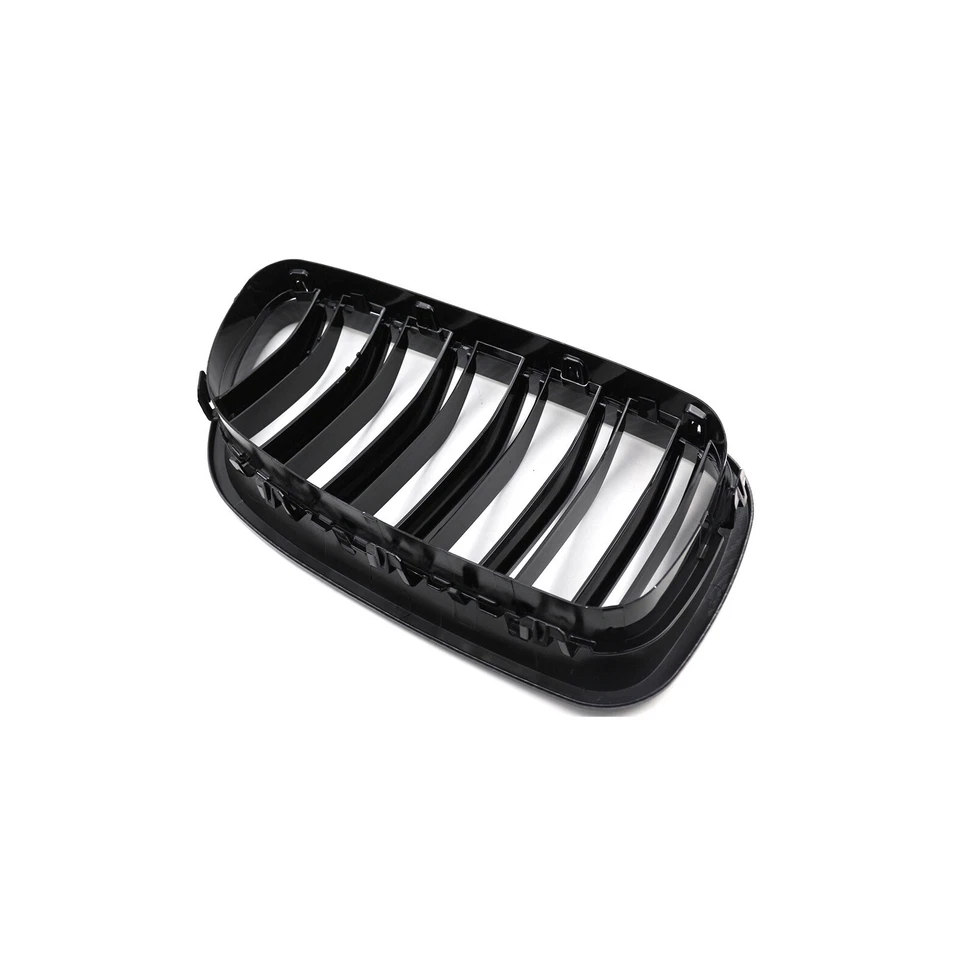 Parrilla delantera estilo fibra de carbono doble línea para BMW Serie 5 F10 Sedán 10-16 Foto 4 de 4