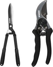 Garden Hedge Shear Pruner 2 Pcs Set Gardening Pruner Grass Cutting Trimming Tool