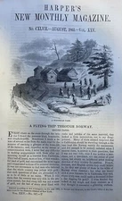 1862 Norway Dovre Fjeld Drivsdal Valley illustrated