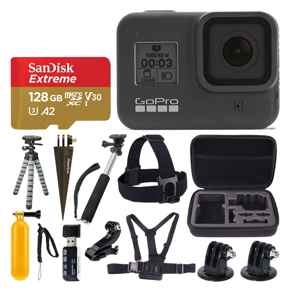 GoPro HERO8 Black Action Camera + SanDisk Extreme 128GB Memory