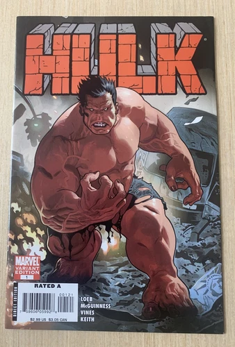 Hulk #1 Variant Cover B 1:20 Daniel Acuna 1st Appearance of Red Hulk Marvel 2008