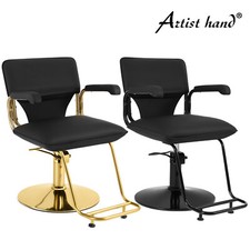 Artist hand Black Hair Stylist Hydraulic Barber Chair Salon Spa Beauty Equipment