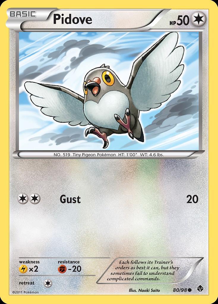 Pokemon Pidove (80/100) Emerging Powers LP