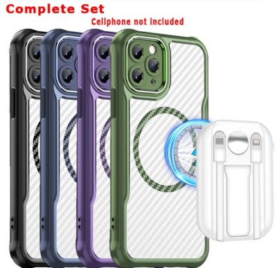 Select - Carbon Fiber magnetic case mobile 1000mA power bank f iPhone 11 Pro Max