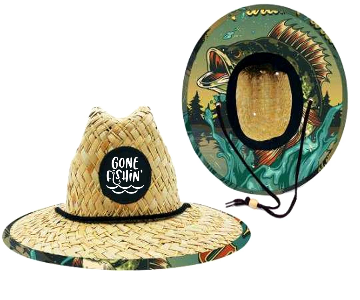 Baby Infant 48cm Bass Fishing Patch Name Lifeguard Beach Hat Summer Beach