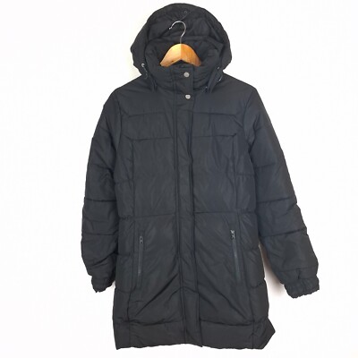 HELLY HANSEN Damen Puffer Jacke Gr.M Kapuze Thermo Polyesterfüllung Schwarz