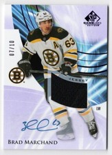 2020-21 SP Game-Used Autograph Jersey Purple #60 Brad Marchand 07/10 !!